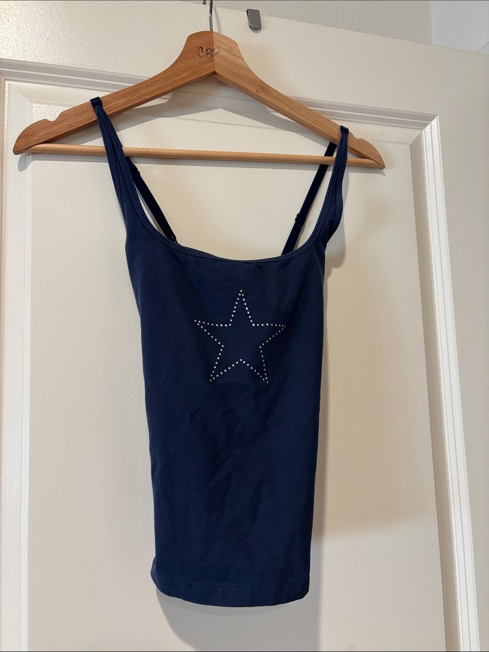 VS Pink Navy Camisole with Rhinestone Star